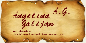 Angelina Golijan vizit kartica